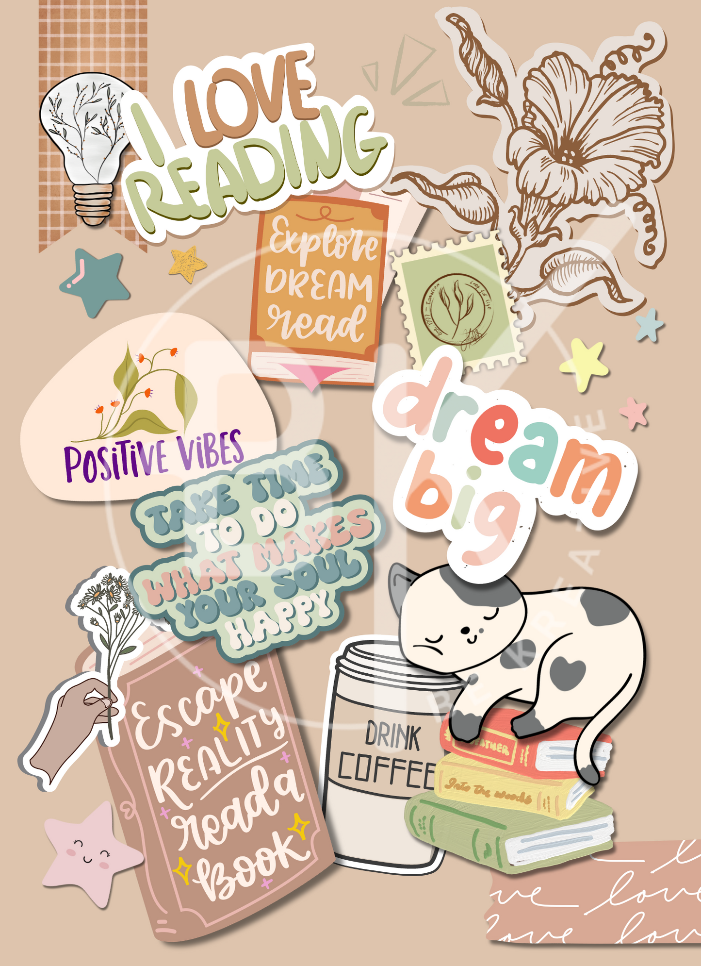 Bookish Bliss E-Reader Insert - Digital Download
