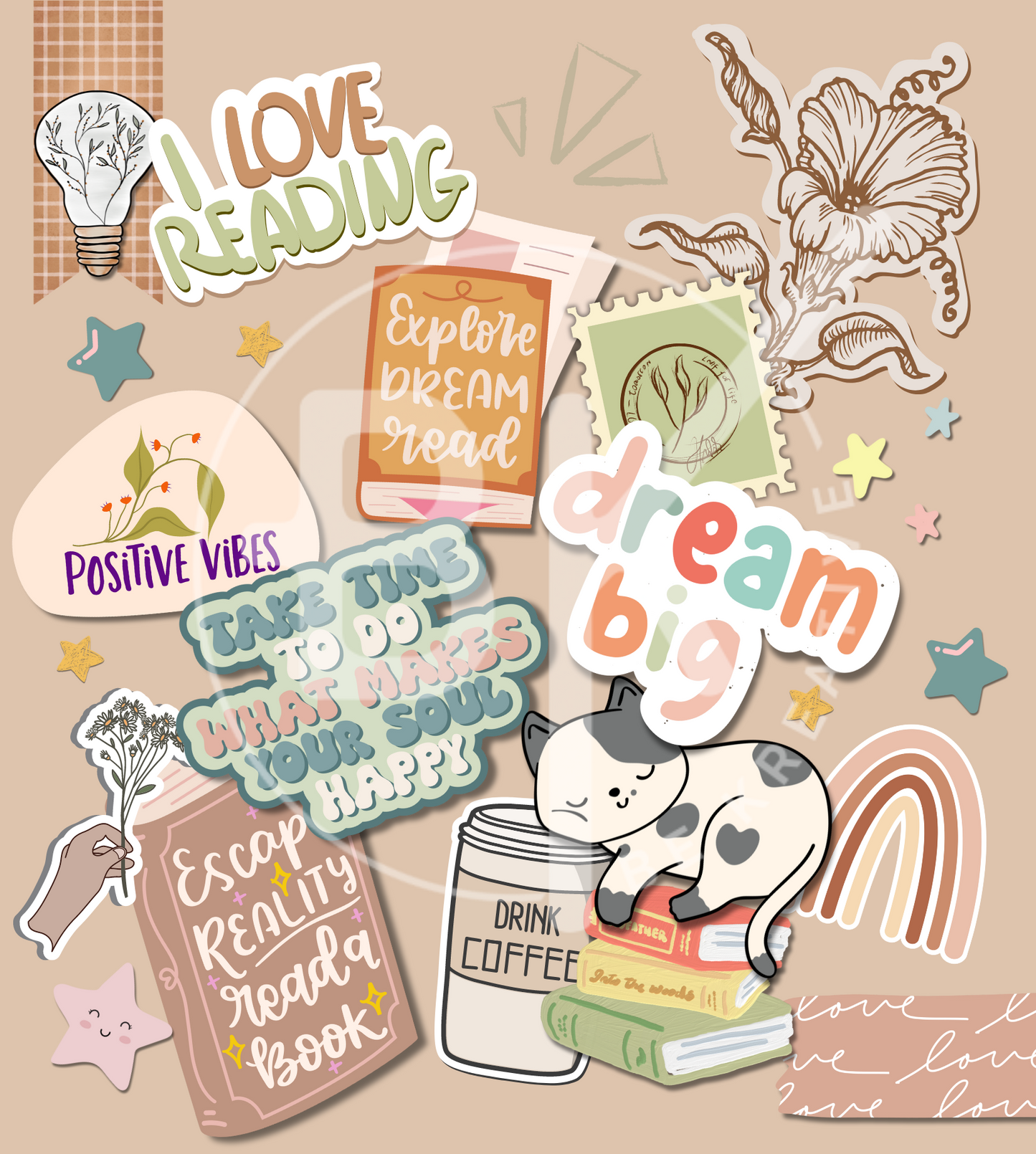 Bookish Bliss E-Reader Insert - Digital Download