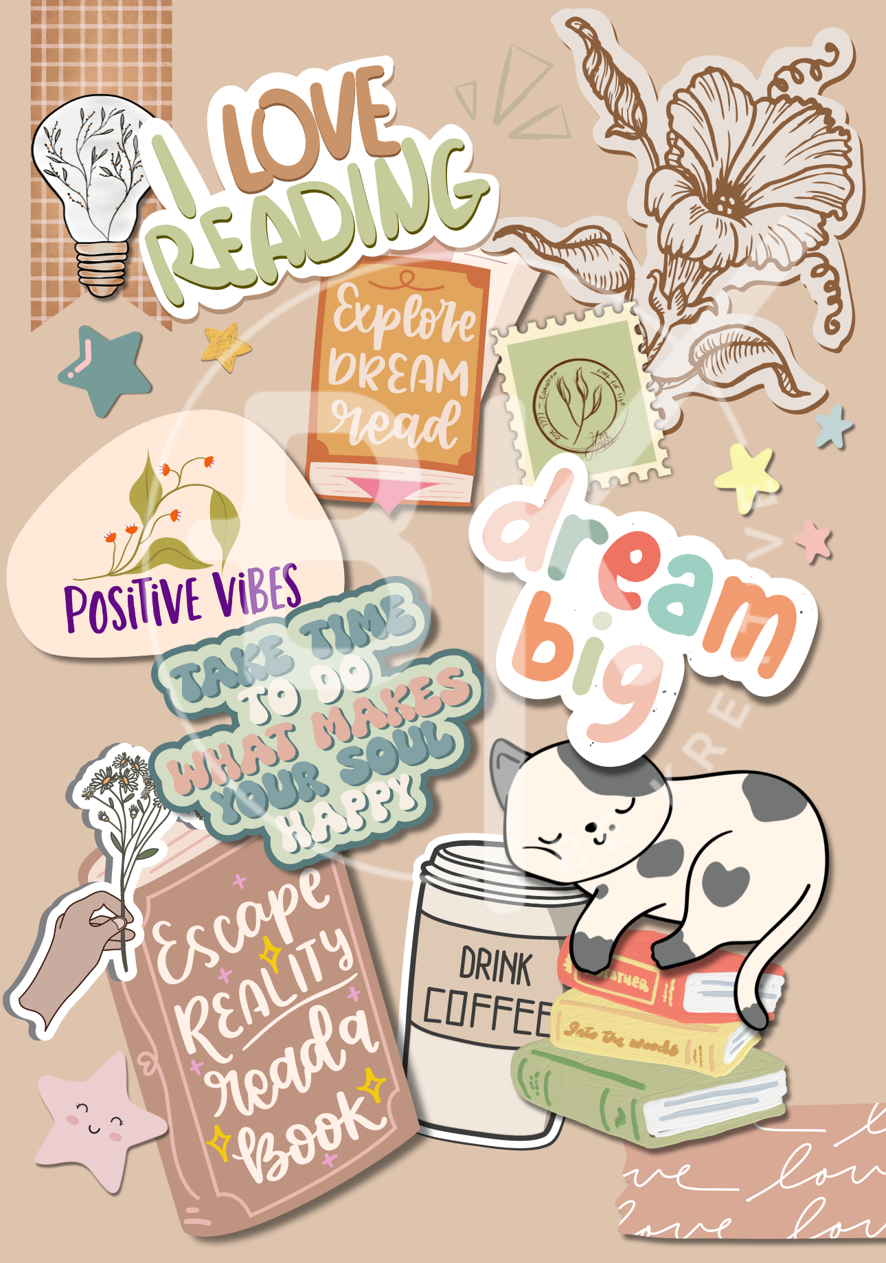 Bookish Bliss E-Reader Insert - Digital Download