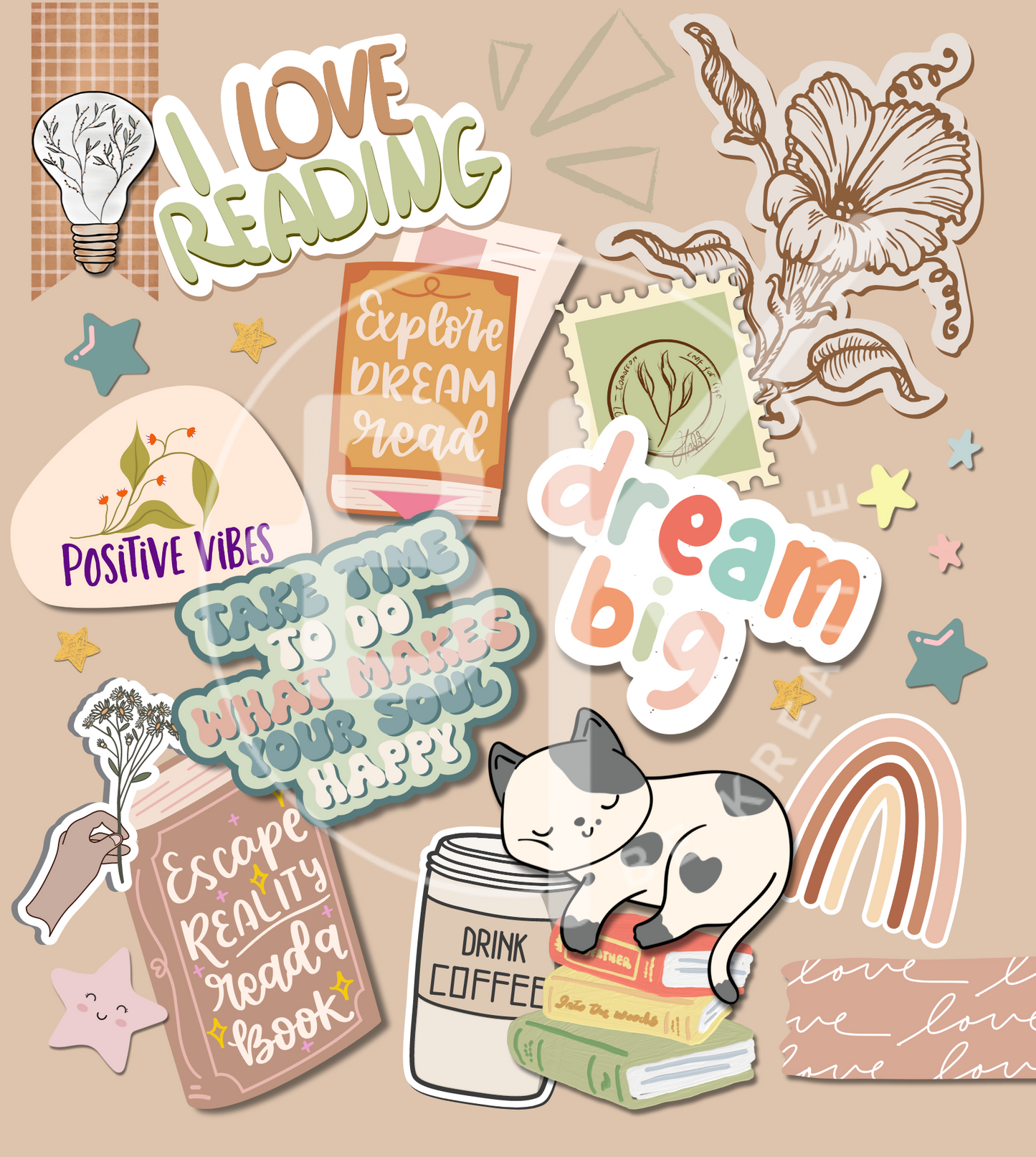 Bookish Bliss E-Reader Insert - Digital Download